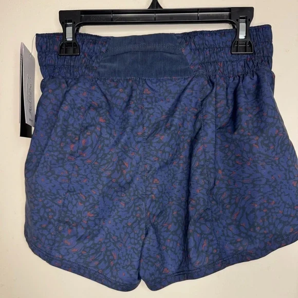 Nike Women's Blue and Red Patterned Athletic Shorts - Picture 2 of 3